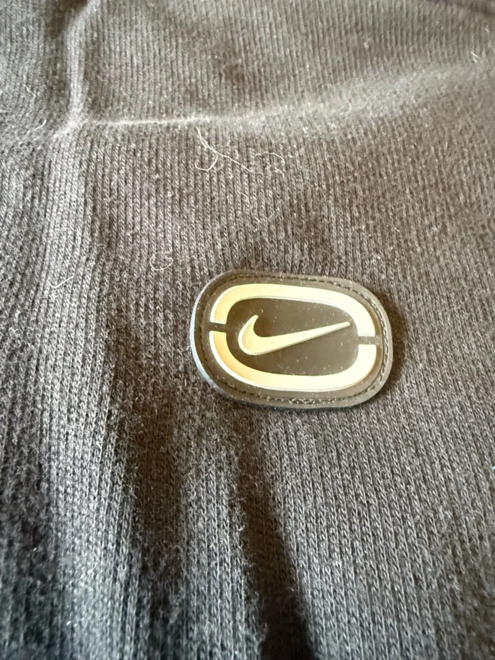 VTG‎ Nike Jacket Mens Large Black Fleece Lined Full Zip Back Logo Athleisure Y2K